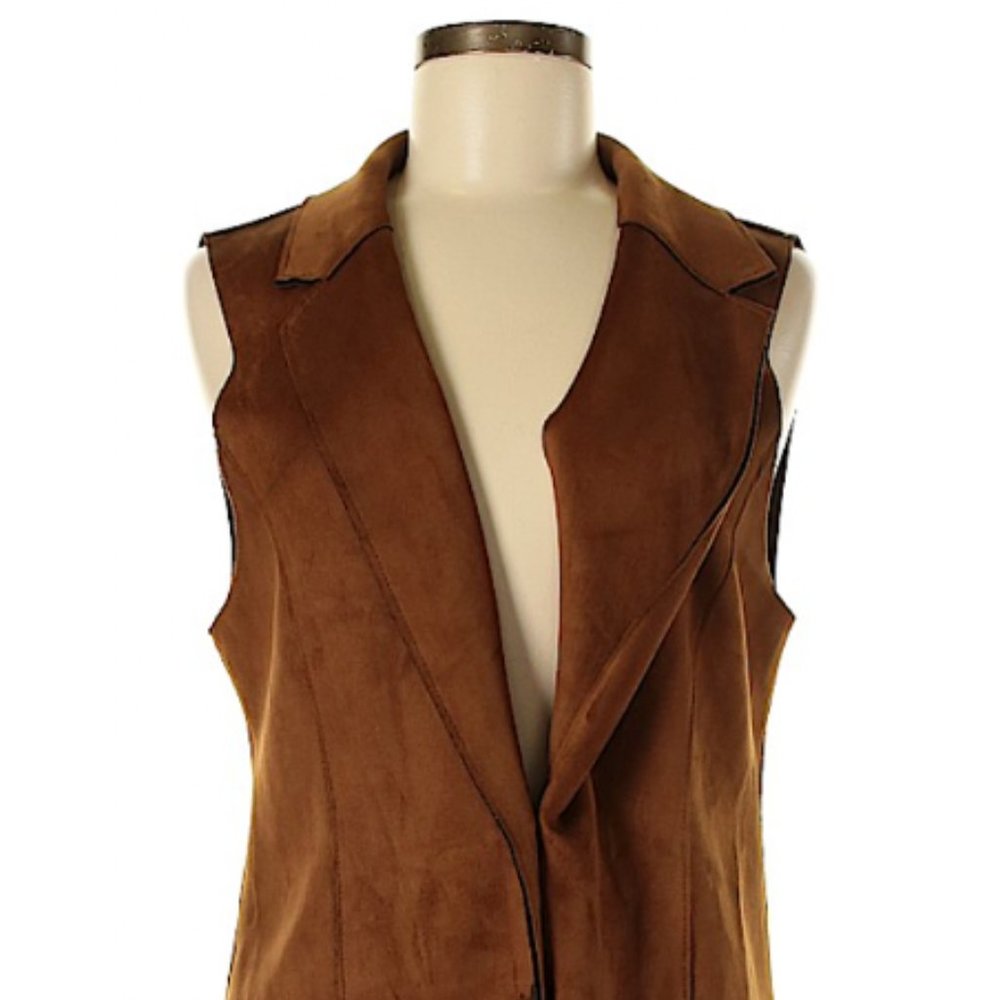 NWT Lemon Tart Etseri Faux Suede Vest - Picture 2 of 5